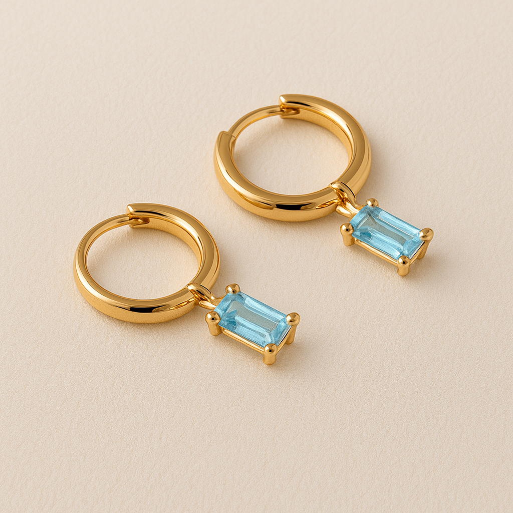 BELLA Gold-Creolen mit Geburtssteinen