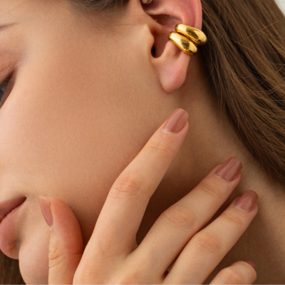 JADE Goldene Ohrringe