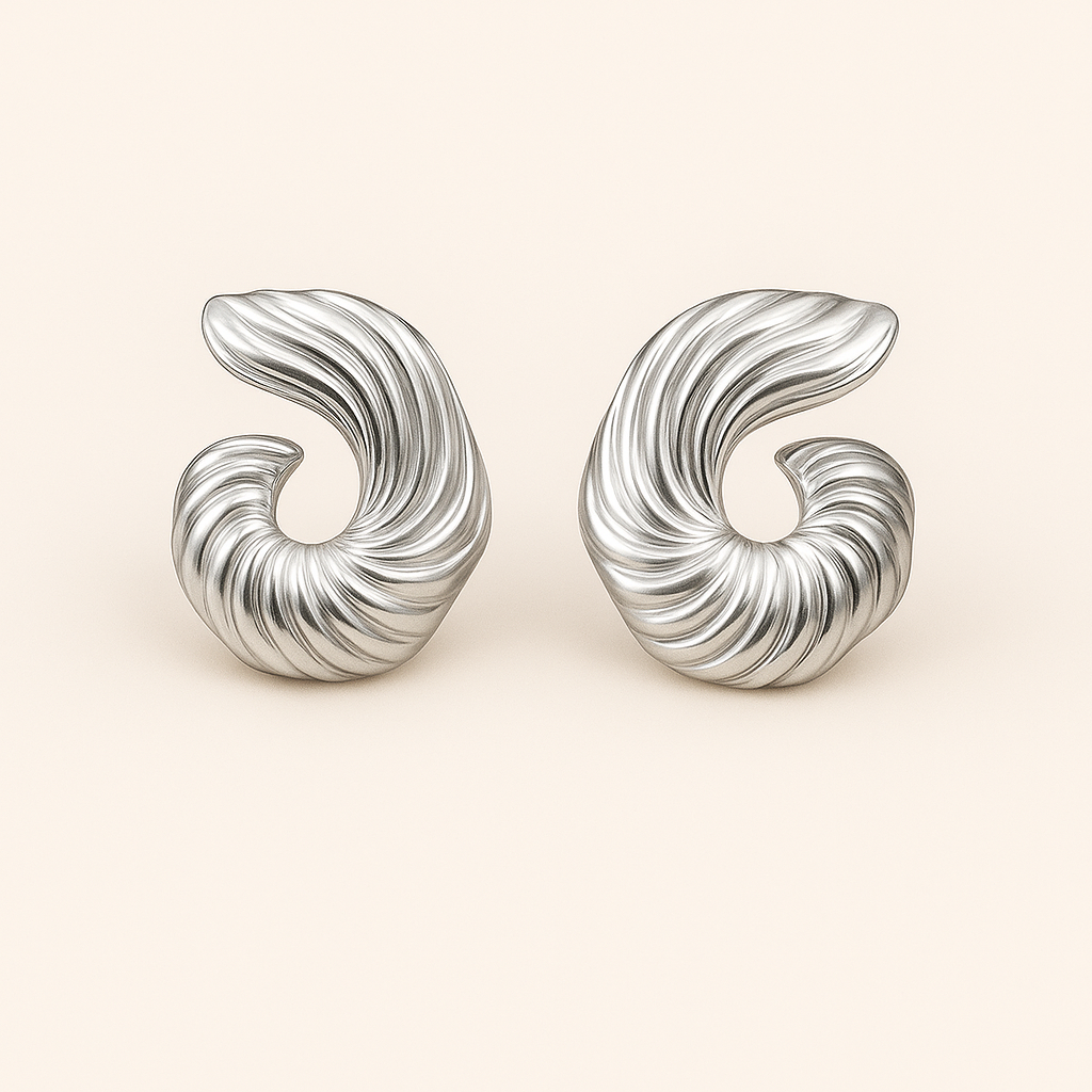 IRIS Goldskulptur-Ohrringe