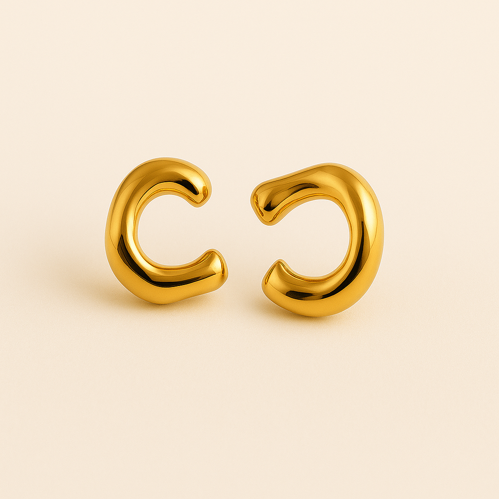 JADE Goldene Ohrringe