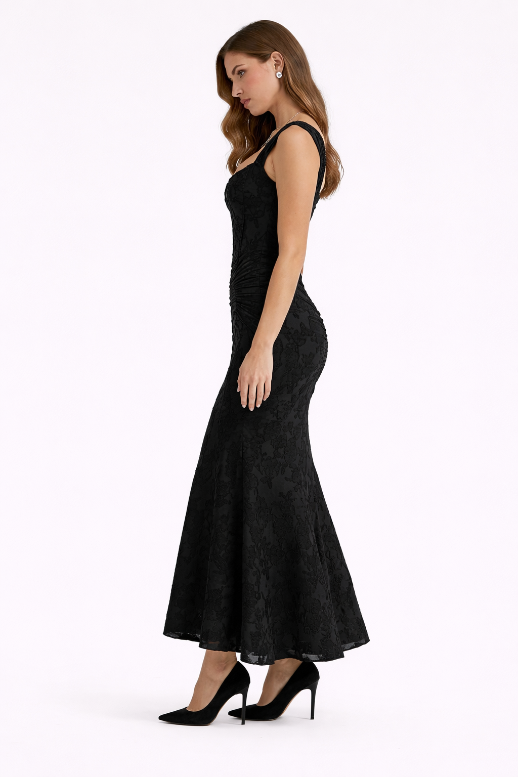 Noir | Fleurige Midi Jurk