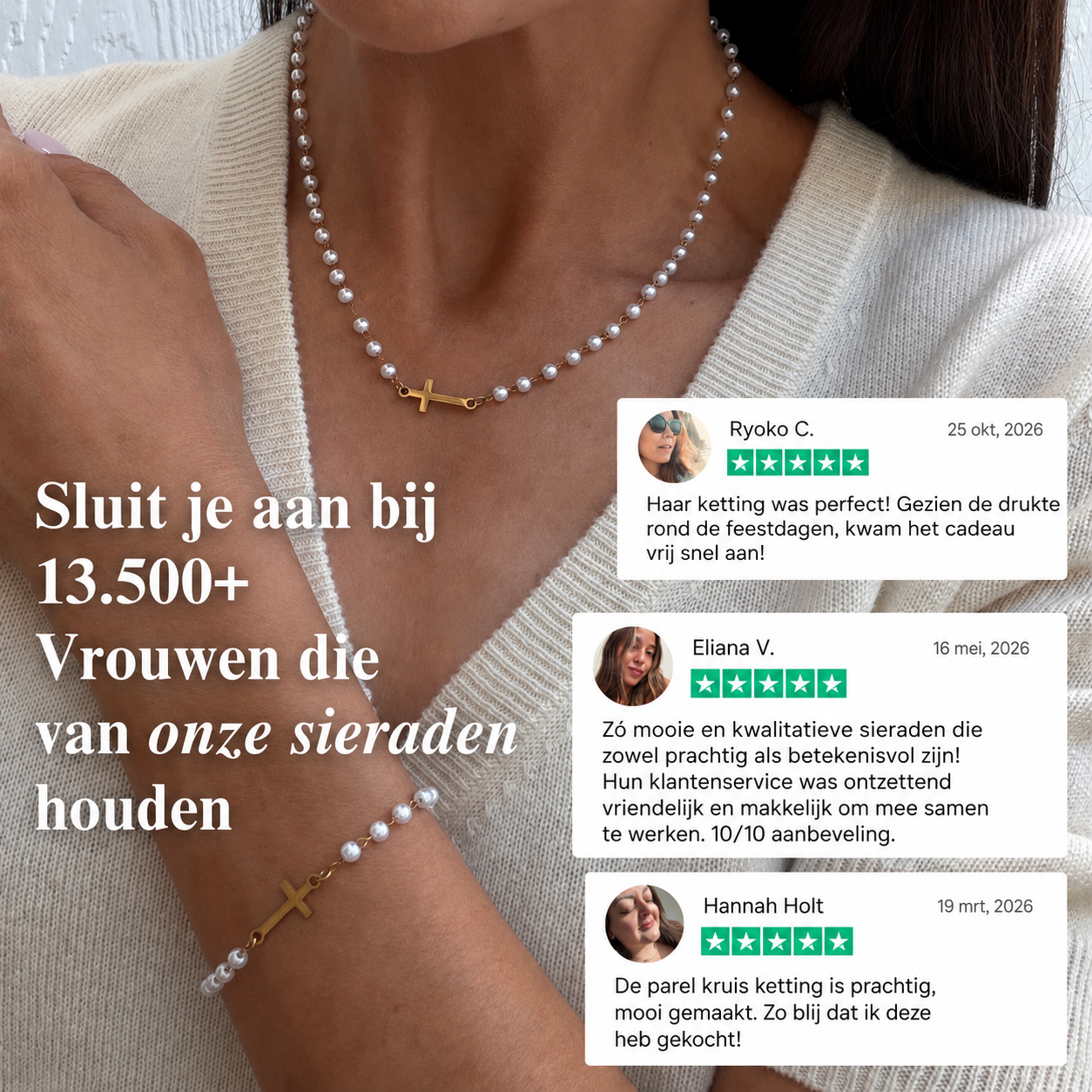 Gracia | Parelketting met Kruis